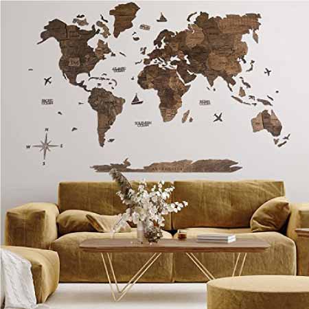 3D-Wood-World-Map