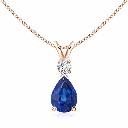 Natural-Blue-Sapphire-Teardrop-Pendant-Necklace-in-Sterling-Silver